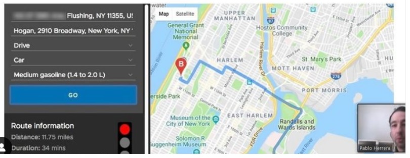 Mapa de emisiones del transporte público